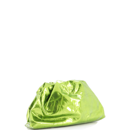 Bottega Veneta The Pouch Crinkled Metallic Patent Teen