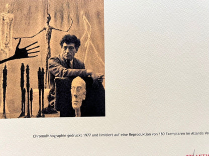 Alberto Giacometti Lithograph Coa -Original Numbered By Hand Signed