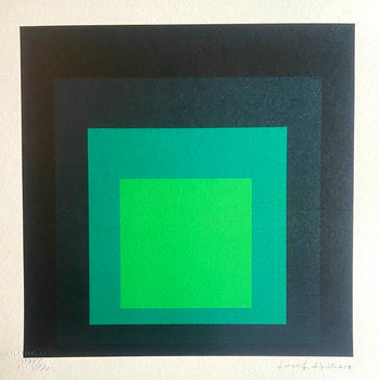 Josef Albers Lithograph Coa Signed Op Numbered - Piet Mondrian
