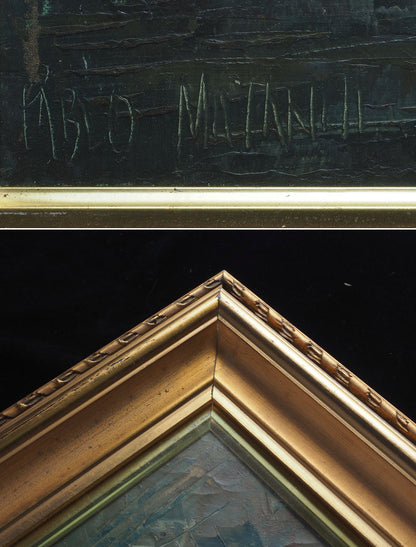 Pablo Matania (Brazilian) Original Painting Oil Canvas Signed Framed Landscape