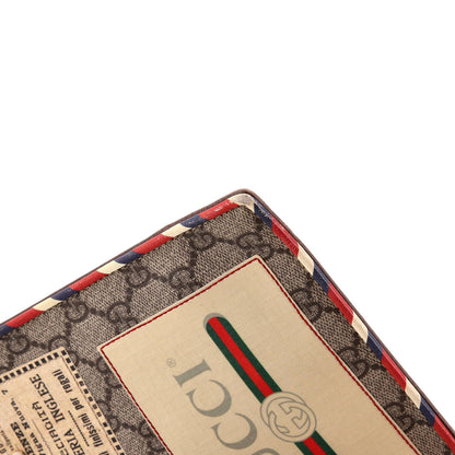 Gucci Courrier Pouch Gg Coated Canvas With Applique
