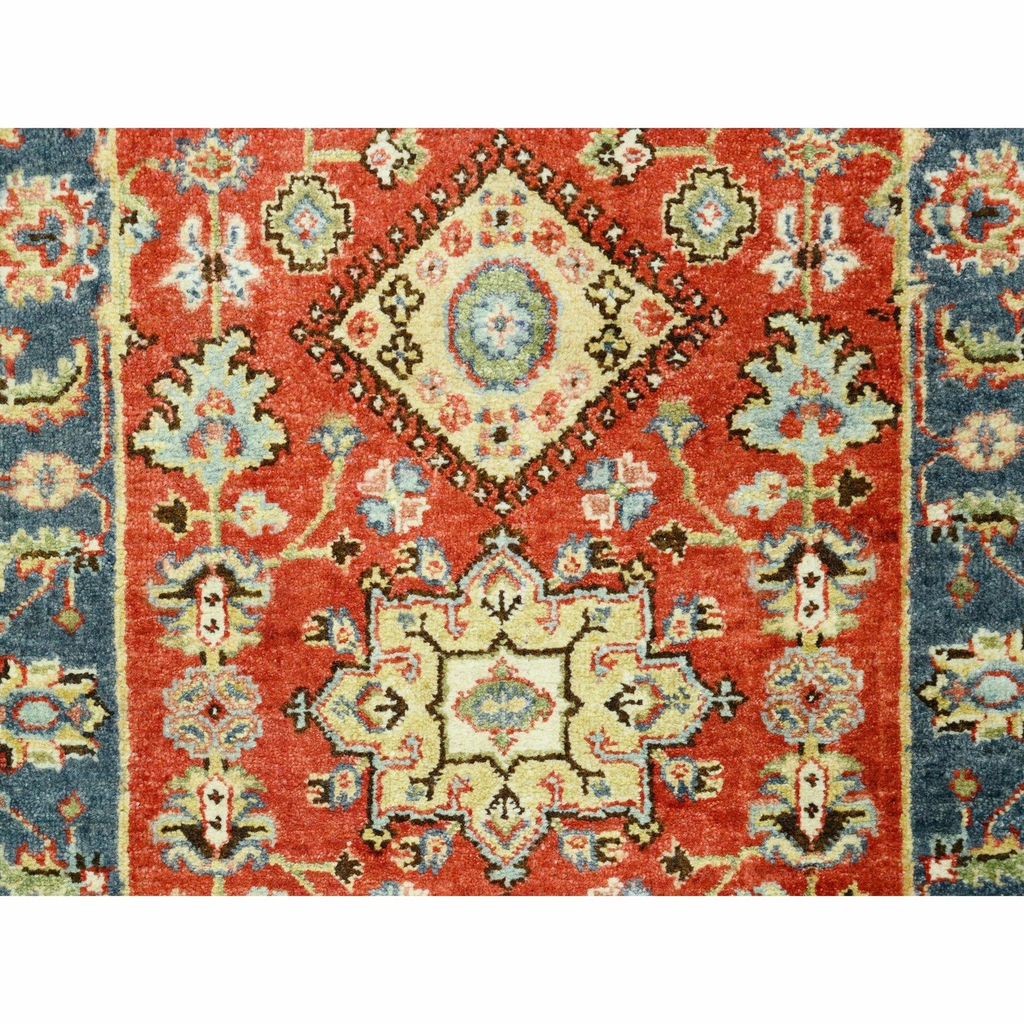 2'7"X15'10" Red Karjihooz Design Pure Wool Hand Knotted Xl Runner Rug