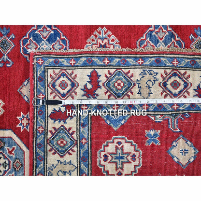 3'10"X17'3" Extra Long Wide Kazak Runner Hand Knotted Natural Wool Rug