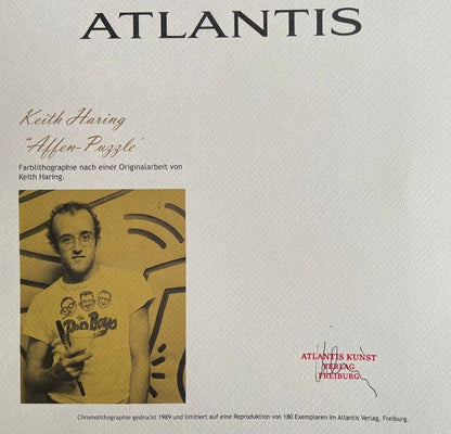 Keith Haring Lithograph Coa Signed In Pen Numbered In Pencil Stamp 180 Ese