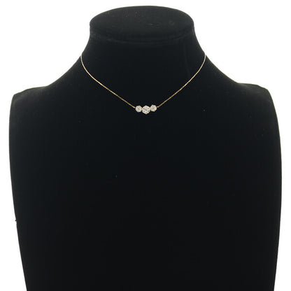 Diamond 0.50Ct Flower Necklace 18K 750 Yellow Gold