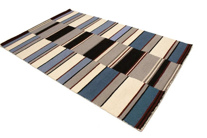 Hand-Tufted Modern Rug Plush 5X8 Multicolored