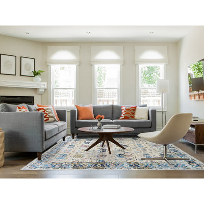 Rug 7'10"x9'10"Ivory Hand Knotted Wool Natural Dyes Mahal Design Oriental