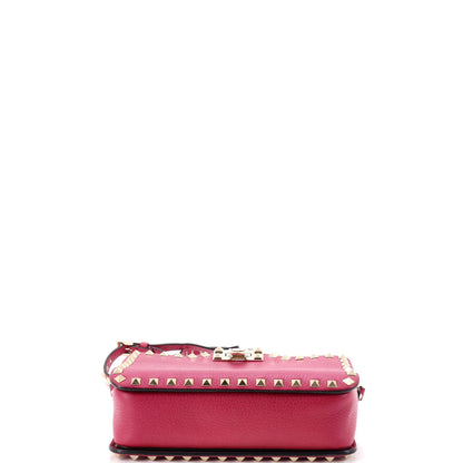 Leather Valentino Garavani Rockstud Flip Lock Camera Crossbody Bag