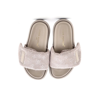 Louis Vuitton Women'S Pool Pillow Comfort Mule Sandals Monogram Denim