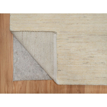 2'8"X16' White Modern Plain Design Pure Wool Hand Knotted Xl Runner Rug