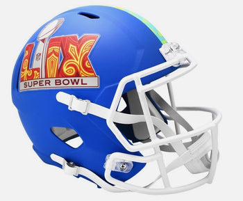 Super Bowl 59 Riddell Royal Blue Speed Authentic