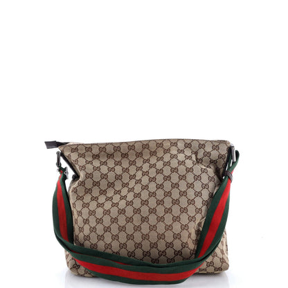 Gucci Front Pocket Web Messenger Gg Canvas Medium