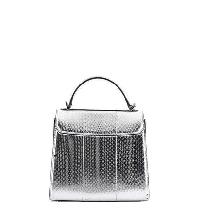Salvatore Ferragamo Boxyz Top Handle Bag Snakeskin Medium