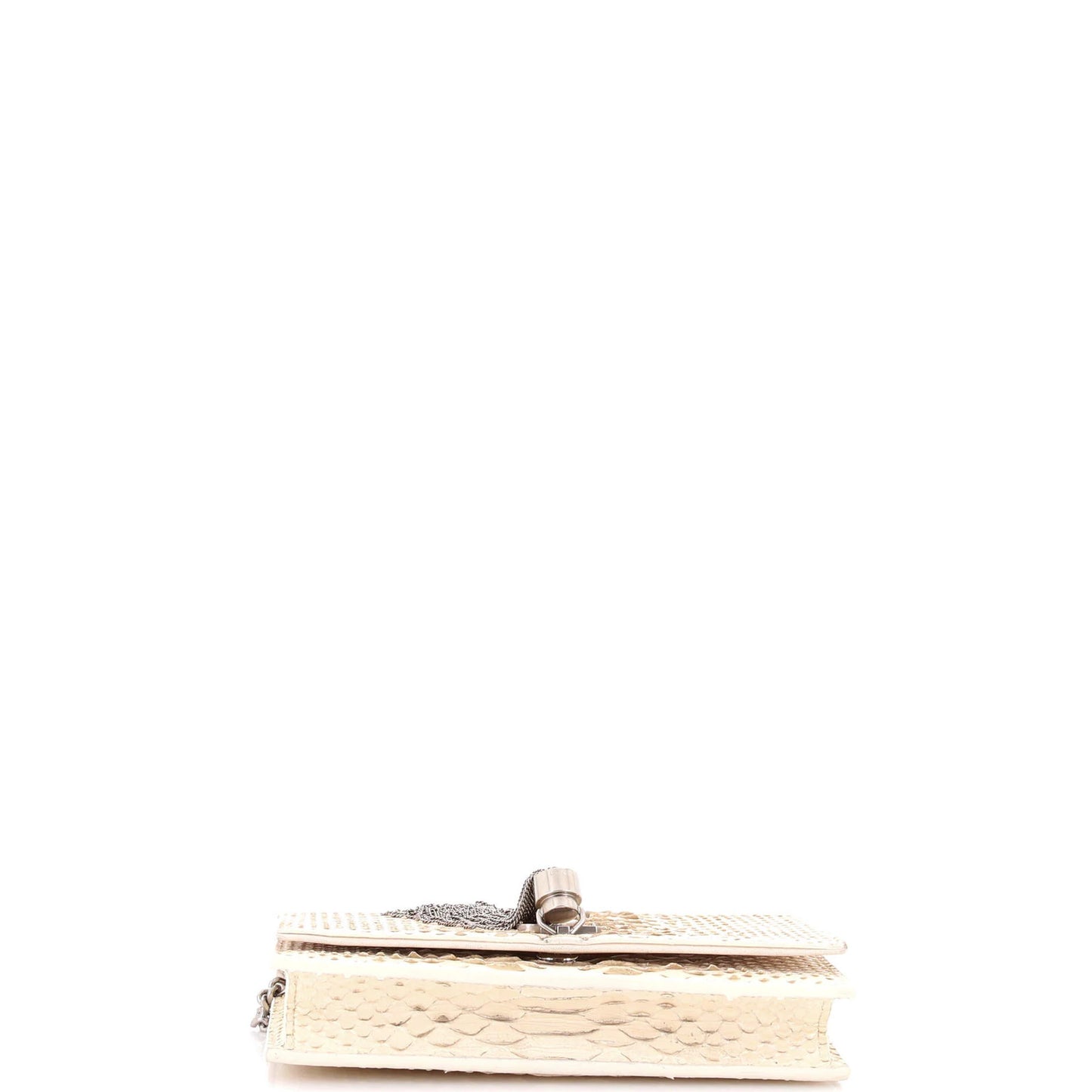 Saint Laurent Classic Monogram Tassel Crossbody Bag Python Embossed Leather