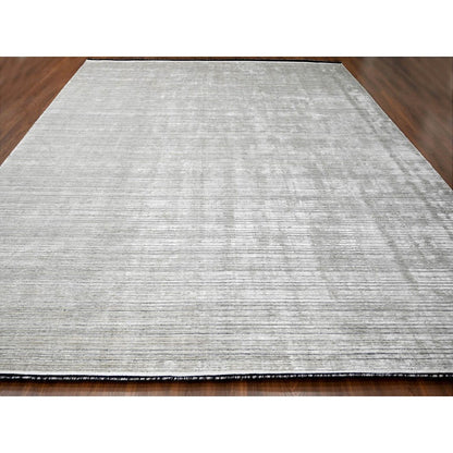 14'X16'2" Taupe Modern Textured Hand Loomed Wool And Silk Oversized Rug
