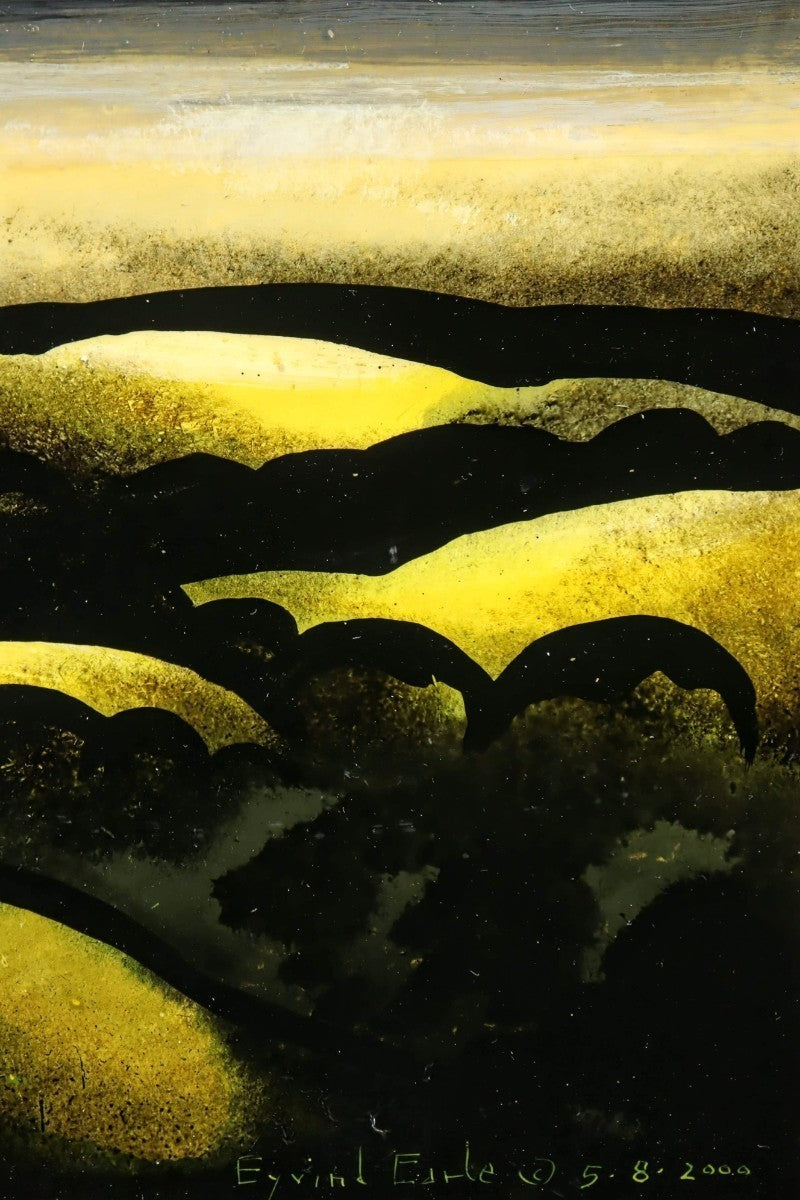 Rare Eyvind Earle Original Painting Oil On Panel "Golden Meadows"  Hand Signed