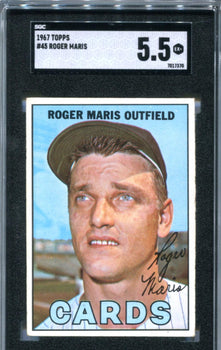 Roger Maris 1967 Topps #45 Sgc 5.5 Card