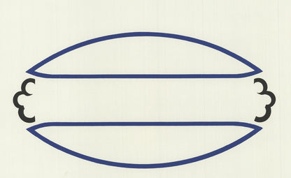 Ian Hamilton Finlay Catameringue " Serigraph Contemporary Blue
