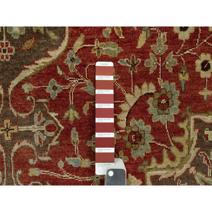 9'2"X12'1" Arroyo Red Tebraz Haji Jalili Soft Wool Pile Hand Knotted Rug