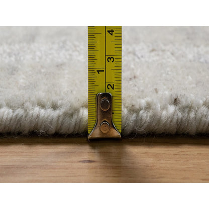 12'X15' Ivory Hand Loomed Xl Rug Salt And Pepper Effect Natural Wool