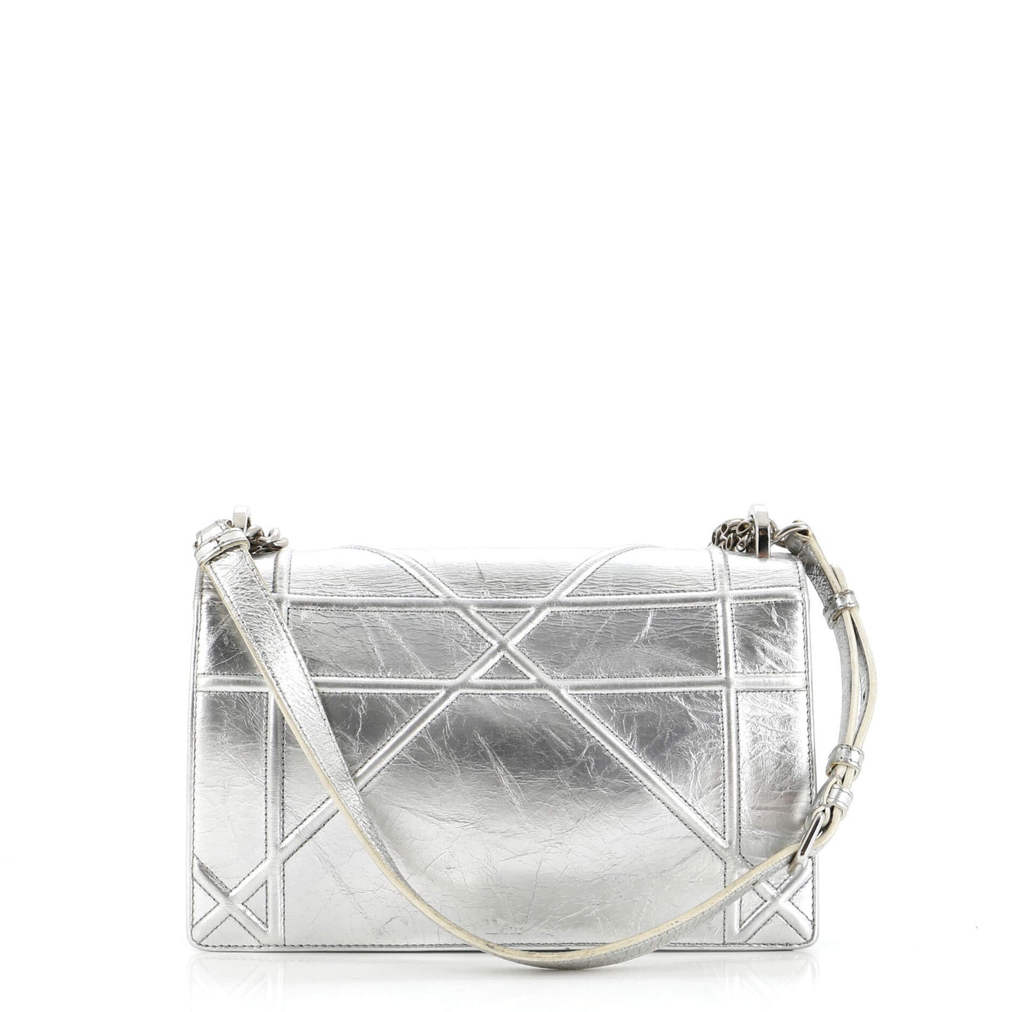 Christian Dior Diorama Clasp Flap Bag Crinkled Lambskin Small