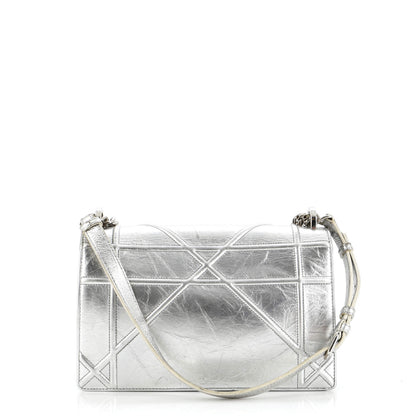 Christian Dior Diorama Clasp Flap Bag Crinkled Lambskin Small