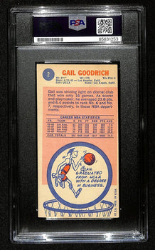 201345 Gail Goodrich HOF Signed/ Inscr 1969-70 TOPPS RC Card #2 Suns PSA/ DNA