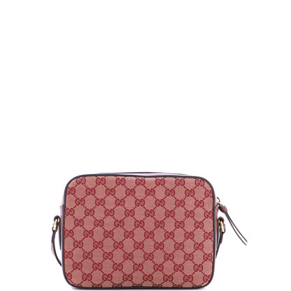 Gucci Horsebit 1955 Flap Pocket Camera Bag Gg Canvas And Leather Small