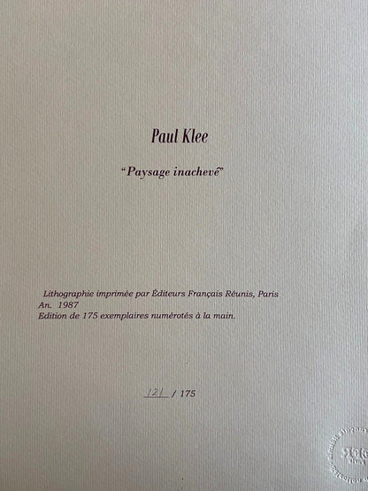 Paul Klee Lithograph Signed Numbered Stamp - Josef Albers