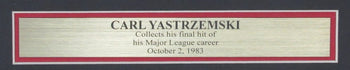 October 2, 1983 The Boston Herald Newspaper Carl Yastrzemski Last Hit Framed
