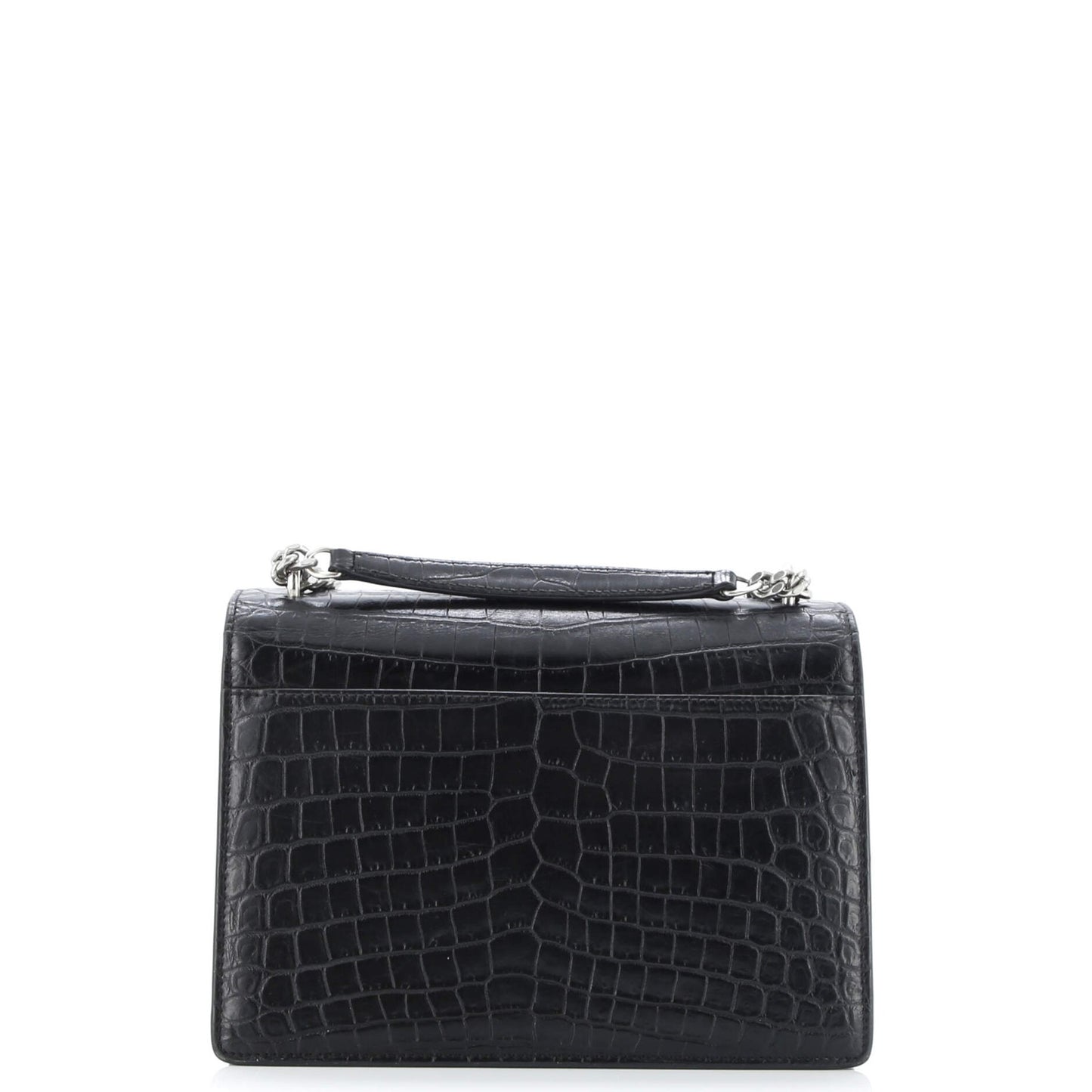 Saint Laurent Sunset Crossbody Bag Crocodile Embossed Leather Medium