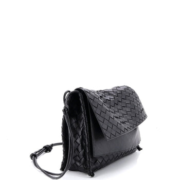 Bottega Veneta Knot Strap Shoulder Bag Intrecciato Leather Medium