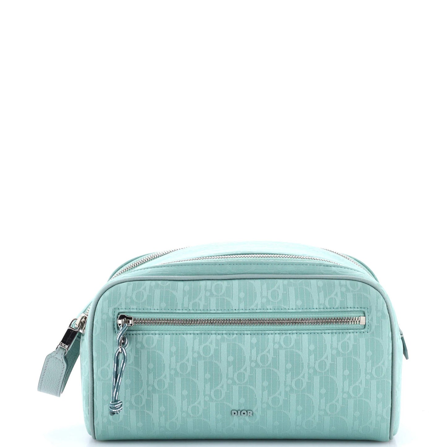 Christian Dior Double Zip Toiletry Pouch Oblique Recycled Nylon