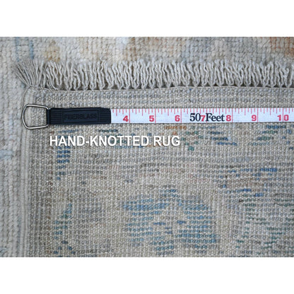 3'1"X19'10" Gainsboro Gray Angora Oushak Oversized Oriental Runner Rug