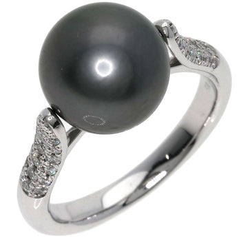 Akoya Pearl Pearl Diamond Ring K18 White Gold