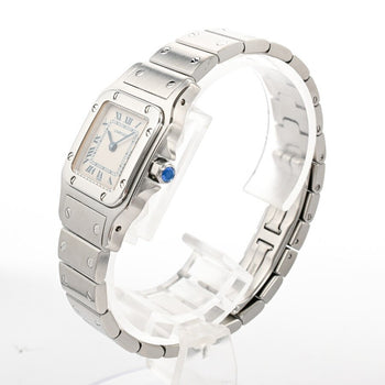 Cartier Santos Galve Sm W20017D6 White Case Size 23Mm Ladies Used Watch #7107