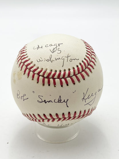 Bob Keegan Signed/Inscribed Oal Baseball 1957 No Hitter White Sox Jsa 201088