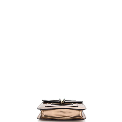 Bvlgari Serpenti Forever Square Shoulder Bag Metallic Leather Small