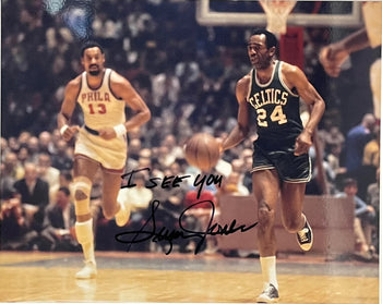 Sam Jones Autographed 8X10 Basketball Photo