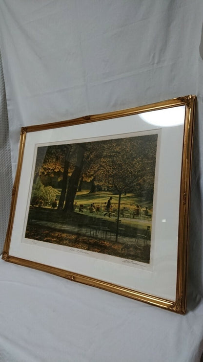 Harold Altman - Late Afternoon Original Lithograph Signed Framed Numbered Ny