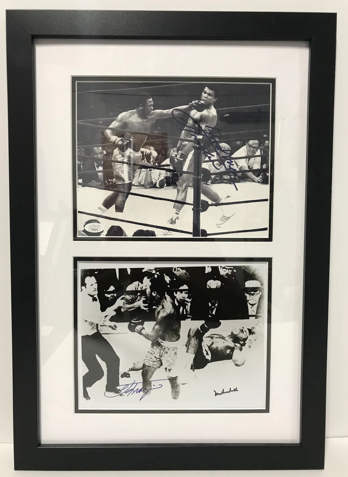 Muhammed Ali/Joe Frazier Dual Framed Photos (Jsa)