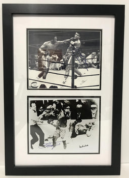 Muhammed Ali/Joe Frazier Dual Framed Photos (Jsa)