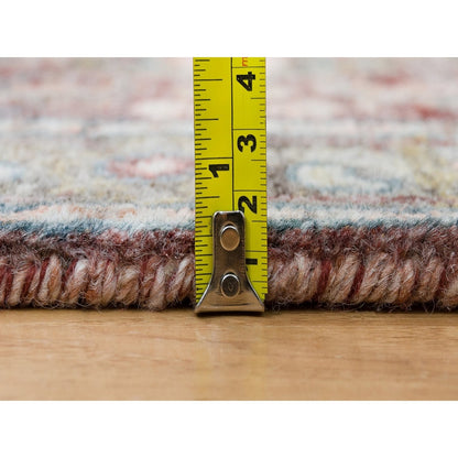 2'6"X15'8" Red Wool Heris Revival Hand Knotted Xl Runner Oriental Rug