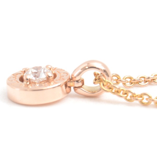 Bvlgari Bvlgari 1P Diamond Necklace Pink Gold 750Pg