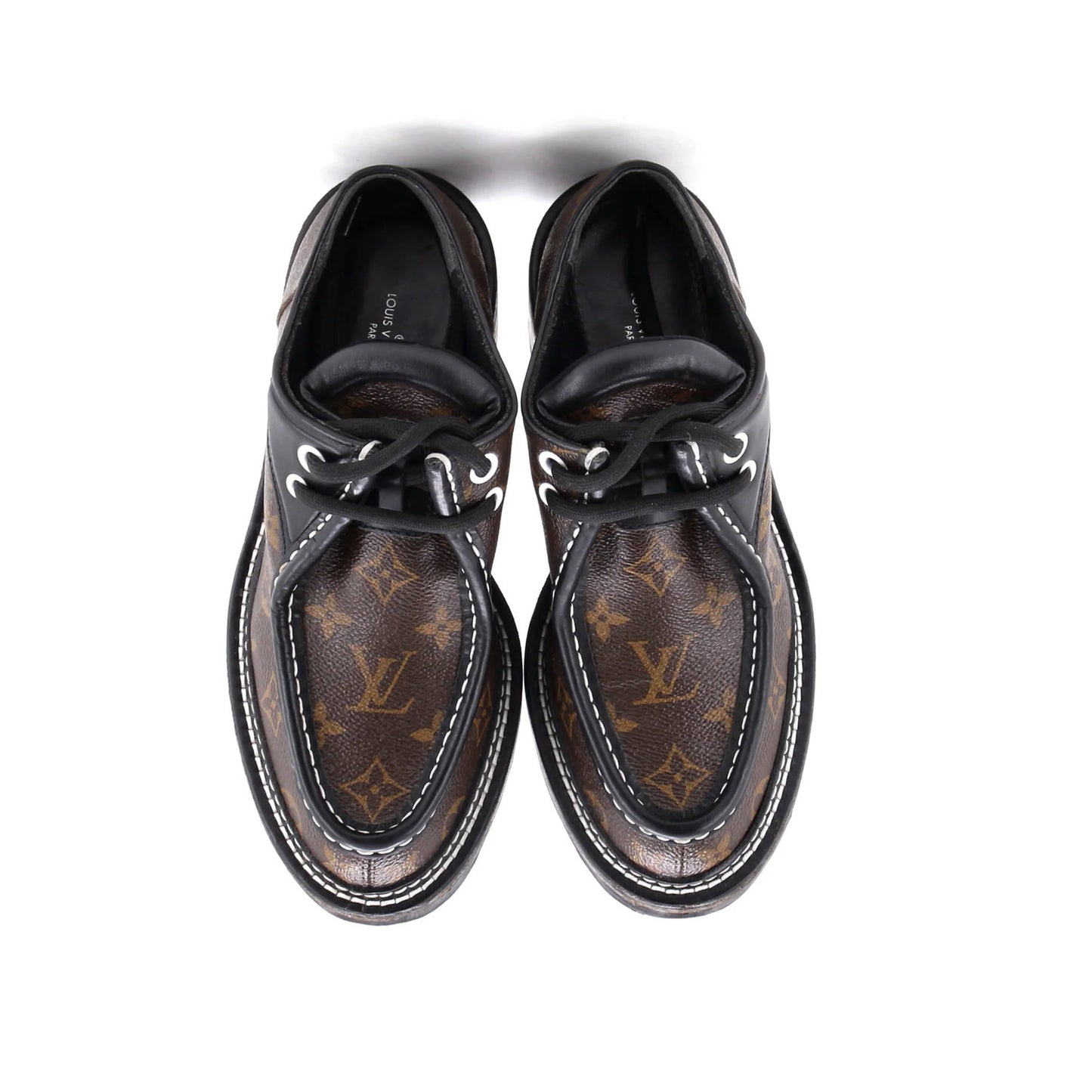 Louis Vuitton Women'S Lv Beaubourg Platform Derby Shoes Monogram Canvas