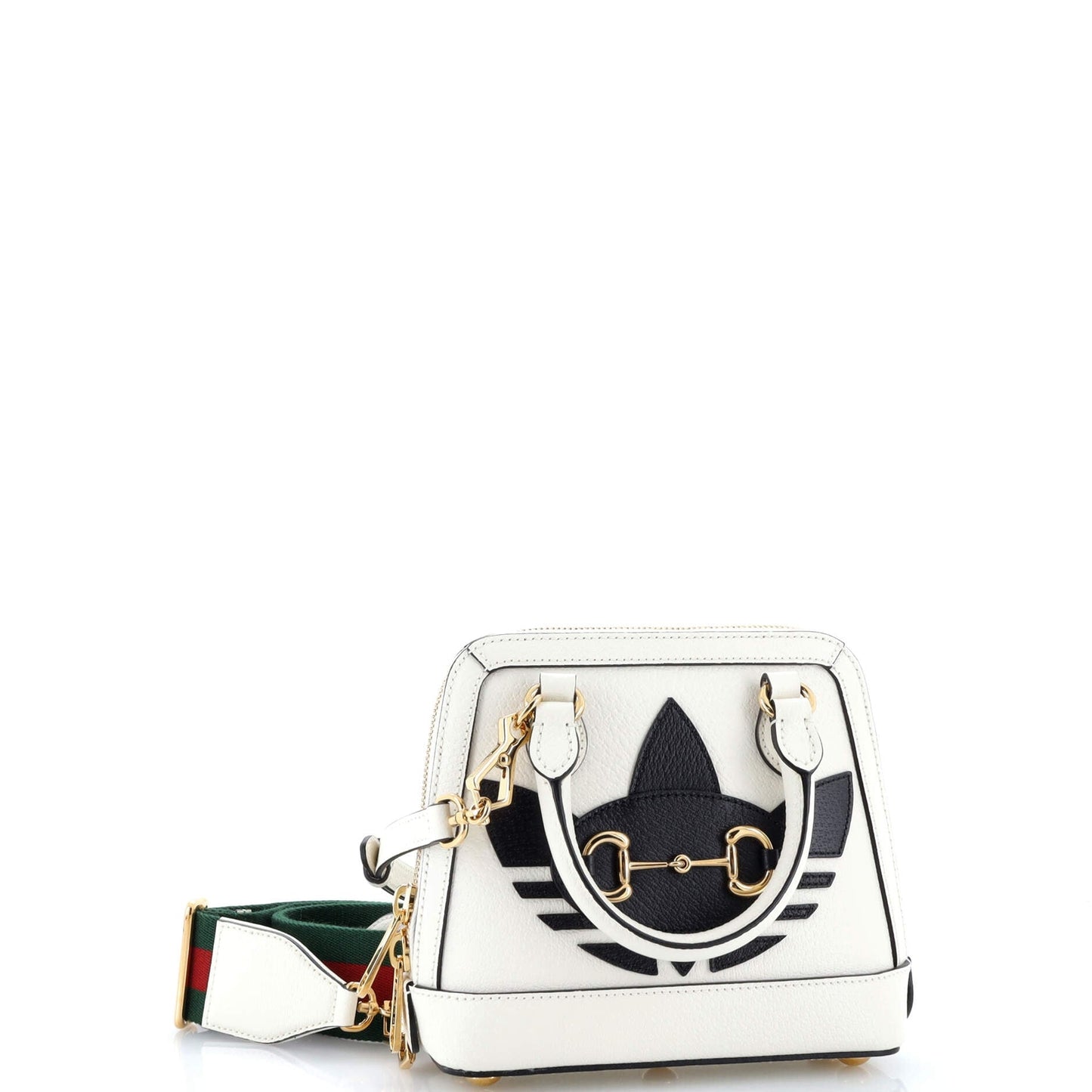 Gucci X Adidas Horsebit 1955 Top Handle Bag Leather With Applique Mini