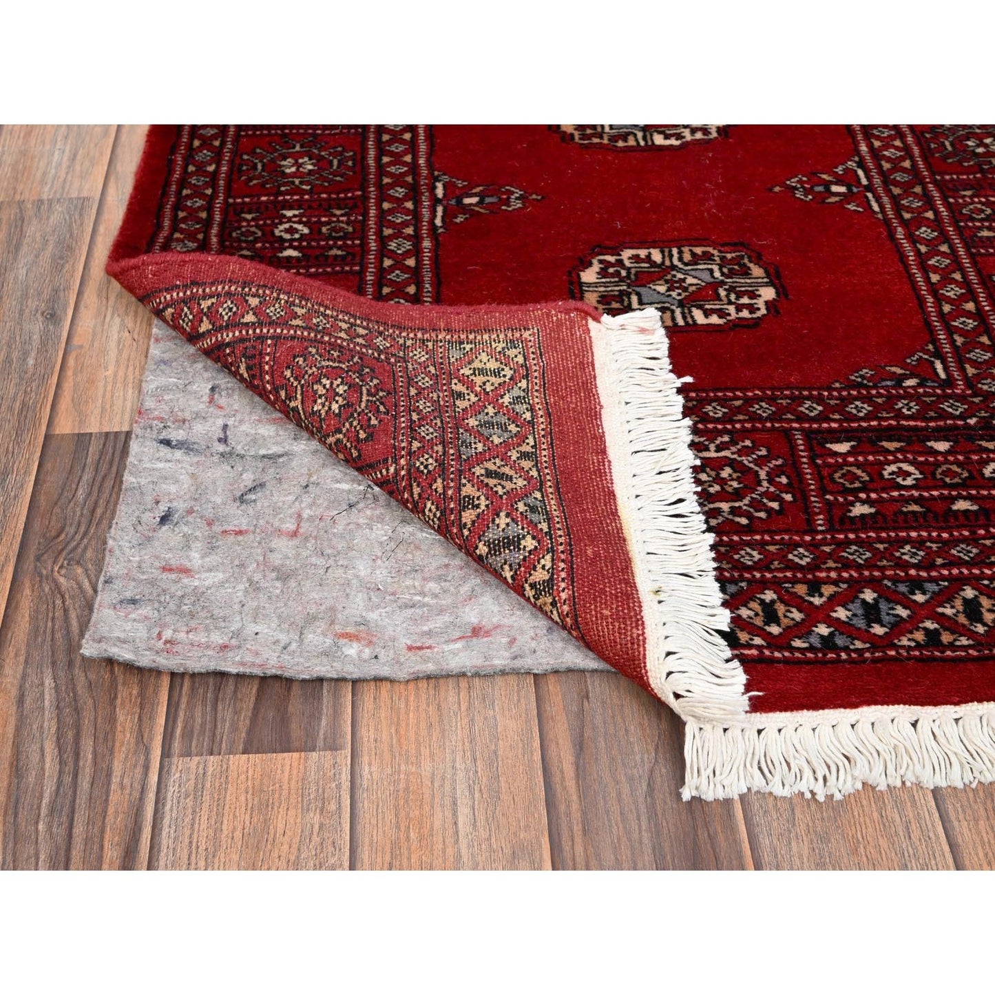 2'7"X8'5" Red Princess Bokara Tribal Medallion Rug Wool Hand Knotted Runner