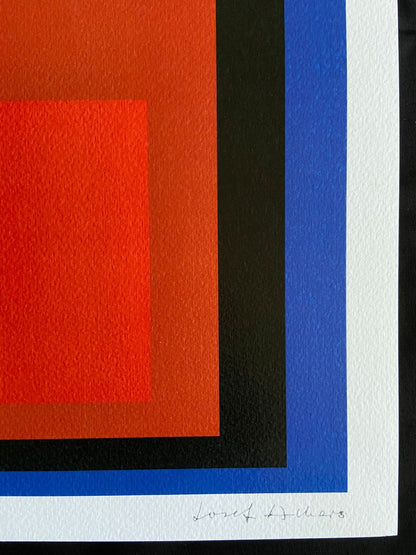 Josef Albers Lithograph Coa Signed Op Numbered By Hand Stamped
