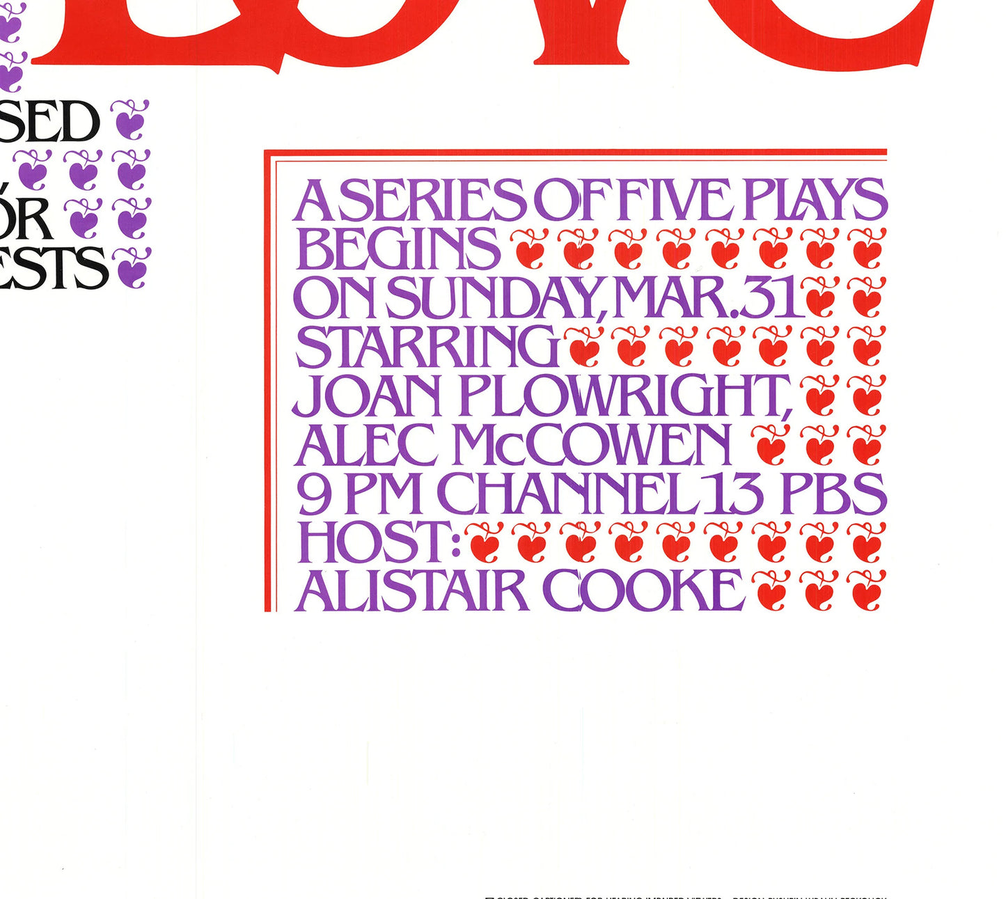 Studios Pushpin All For Love " Offset Lithograph
