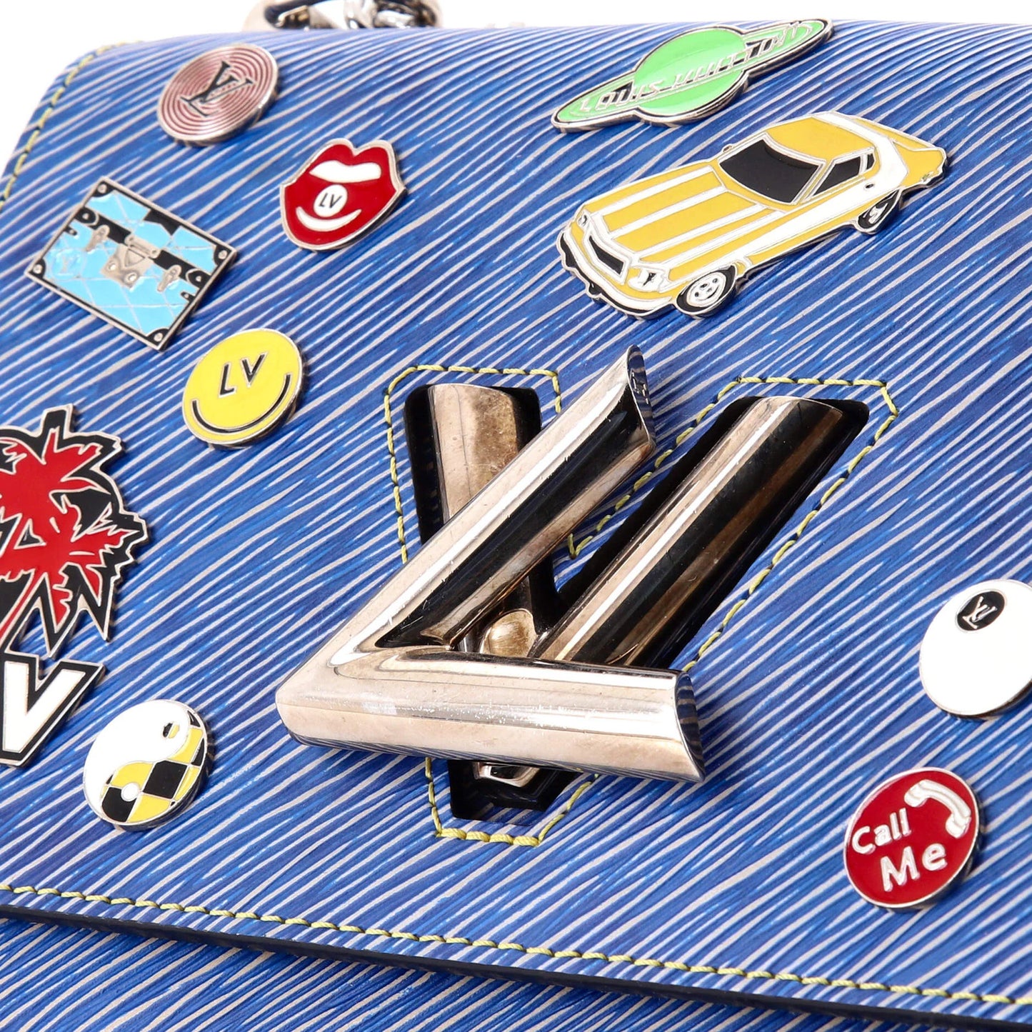 MM Louis Vuitton Twist Handbag Limited Edition Pin Embellished Epi Leather